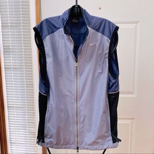 Nike women's violet light purple blue logo zipper sleeveless vest top